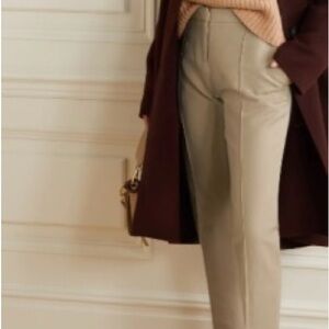 VANESSA BRUNO Jame cotton-blend straight-leg pants - FR40 / Beige